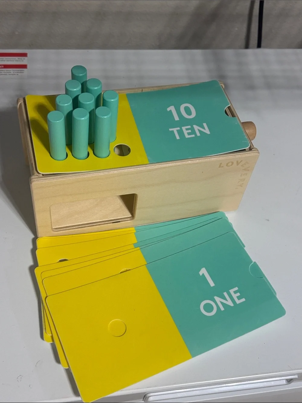 Lovevery Counting Box with Number Cards